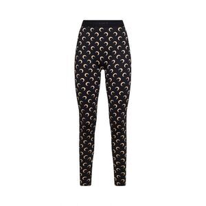 Marine Serre Women Black Moon Print Recycled Jersey Leggings